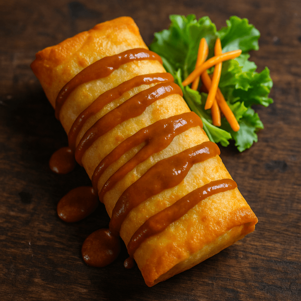 Maaltijd loempia met saus