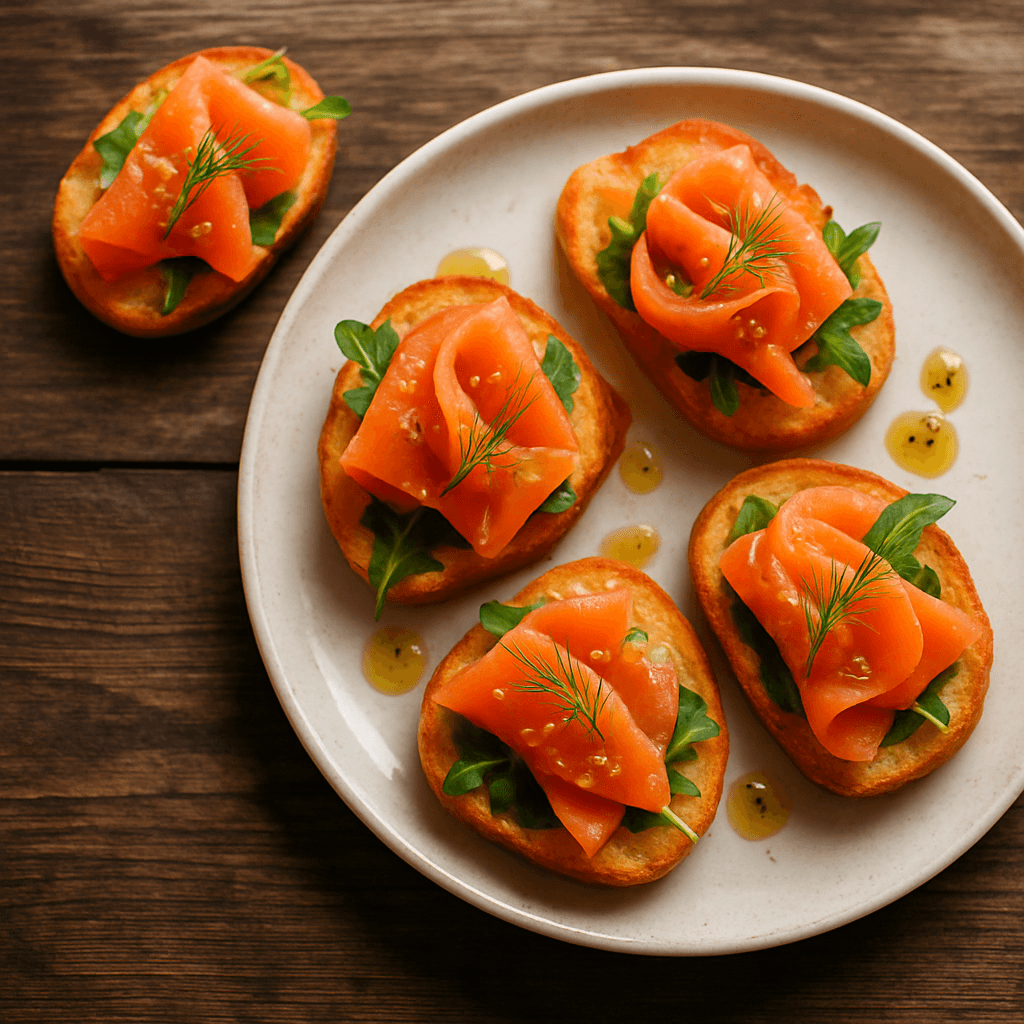 Toastjes gerookte zalm